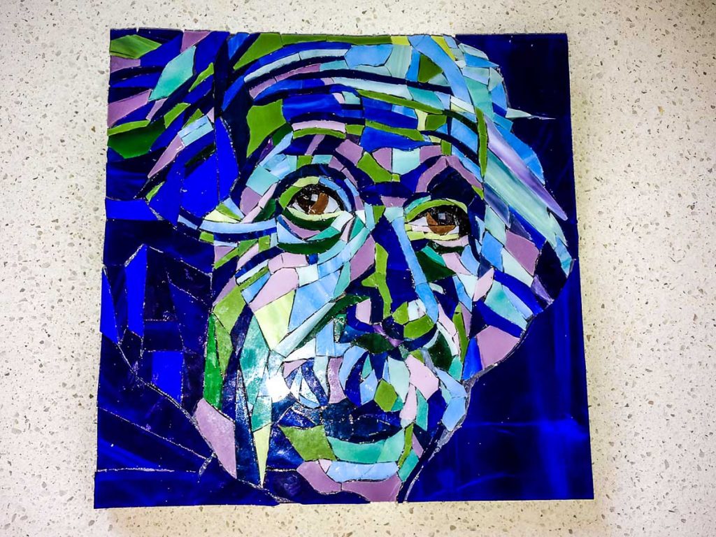 Einstein stained glass mosaic
