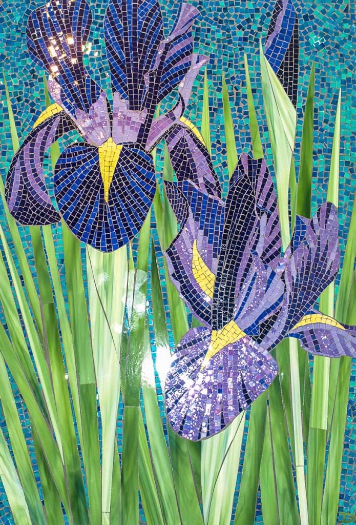 Purple Iris
1.2m x .9m stained glass mosaic.