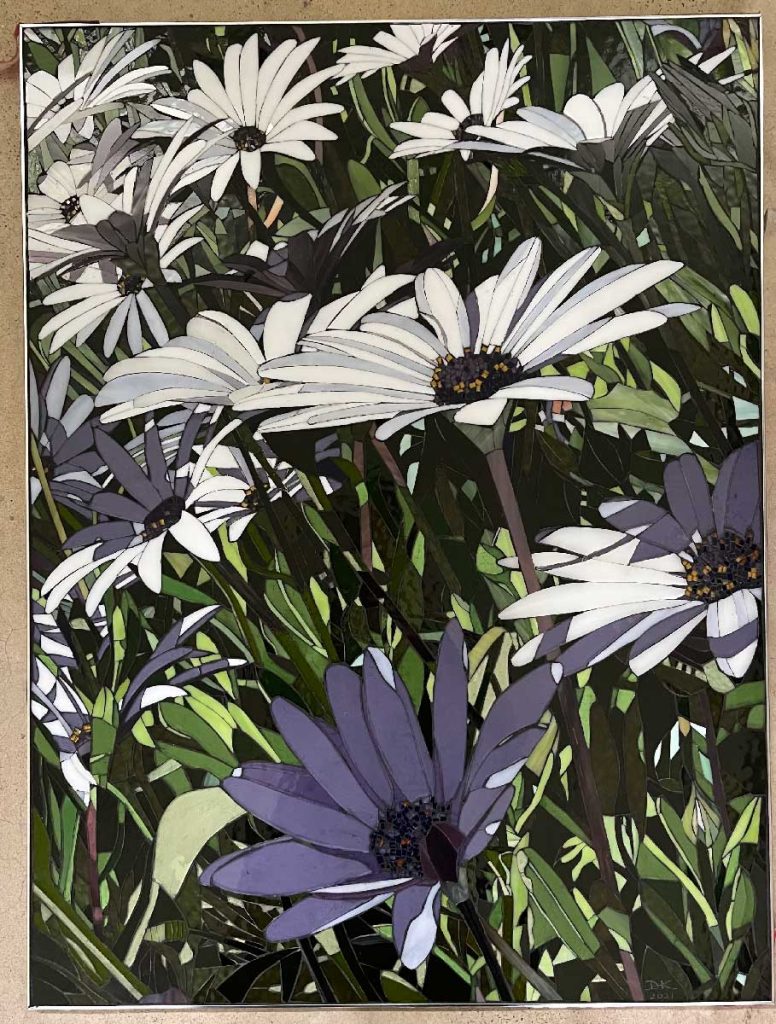 African Daisy Stained Glass 60cm x 80cm